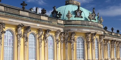 Sanssouci Palace in Potsdam near Berlin in sunlight