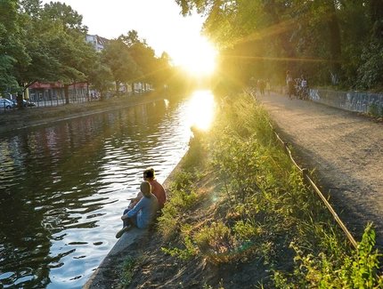 Landwehrkanal with a sunset