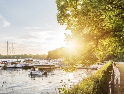 Lake Tegel in Berlin in summer