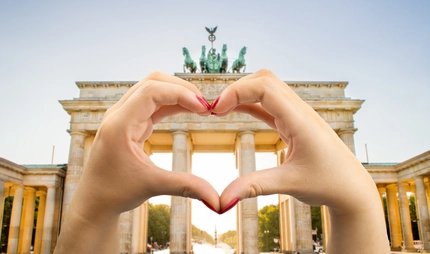 I love Berlin - Brandenburger Tor mit Herz